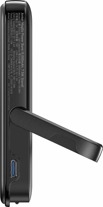 Produktbild Anker 322magGo wireless magnatic Power Bank 5000mAh 7,5W with stand black (5000 mAh, 12 W, 18.50 Wh)