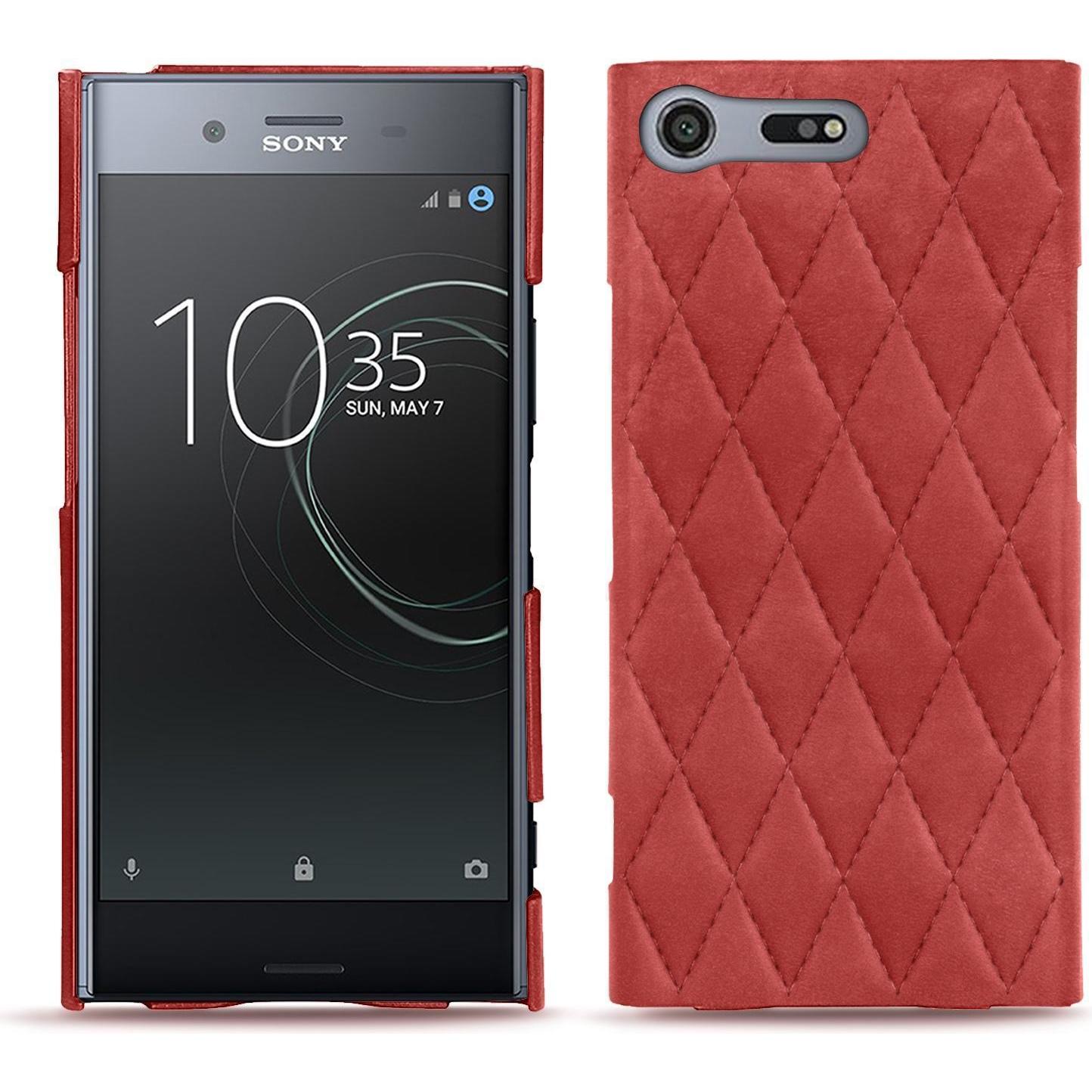 Noreve Lederschutzhülle (Sony Xperia XZ Premium), Smartphone Hülle, Rot