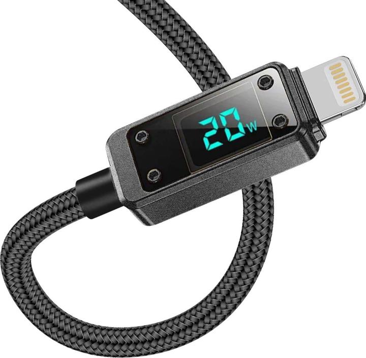 Productafbeelding Wekome WDC-08 Vanguard-Serie – USB-C-zu-Lightning-Schnelllade-PD-Verbindungskabel 20 W 1 m (trüb) (1 m, 20 W)