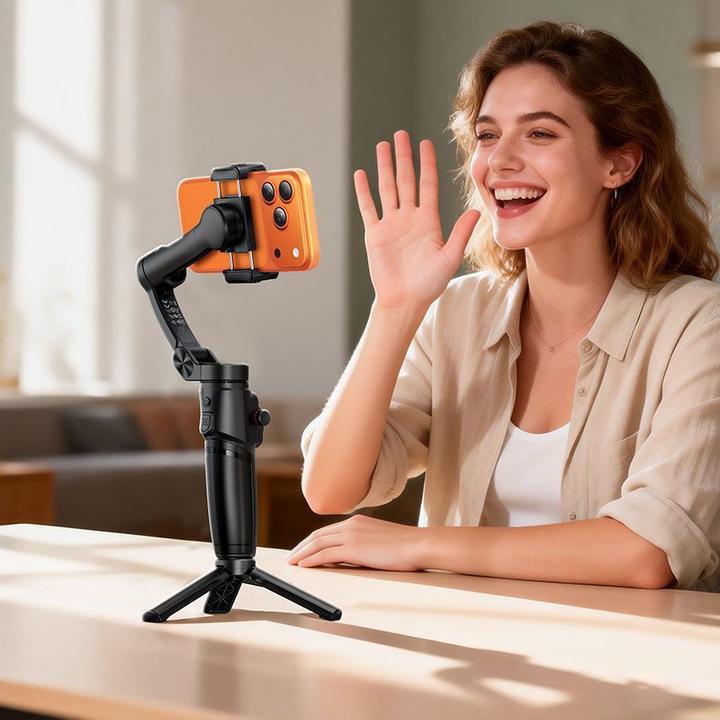 Produktbild Hoco Auto holder Gimbal with 3-axis stabilization and remote control K91 black (Smartphone)