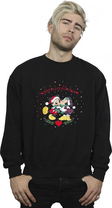 Actual product image Disney Mens Mickey Mouse Mickey Minnie Christmas Sweatshirt (5XL)