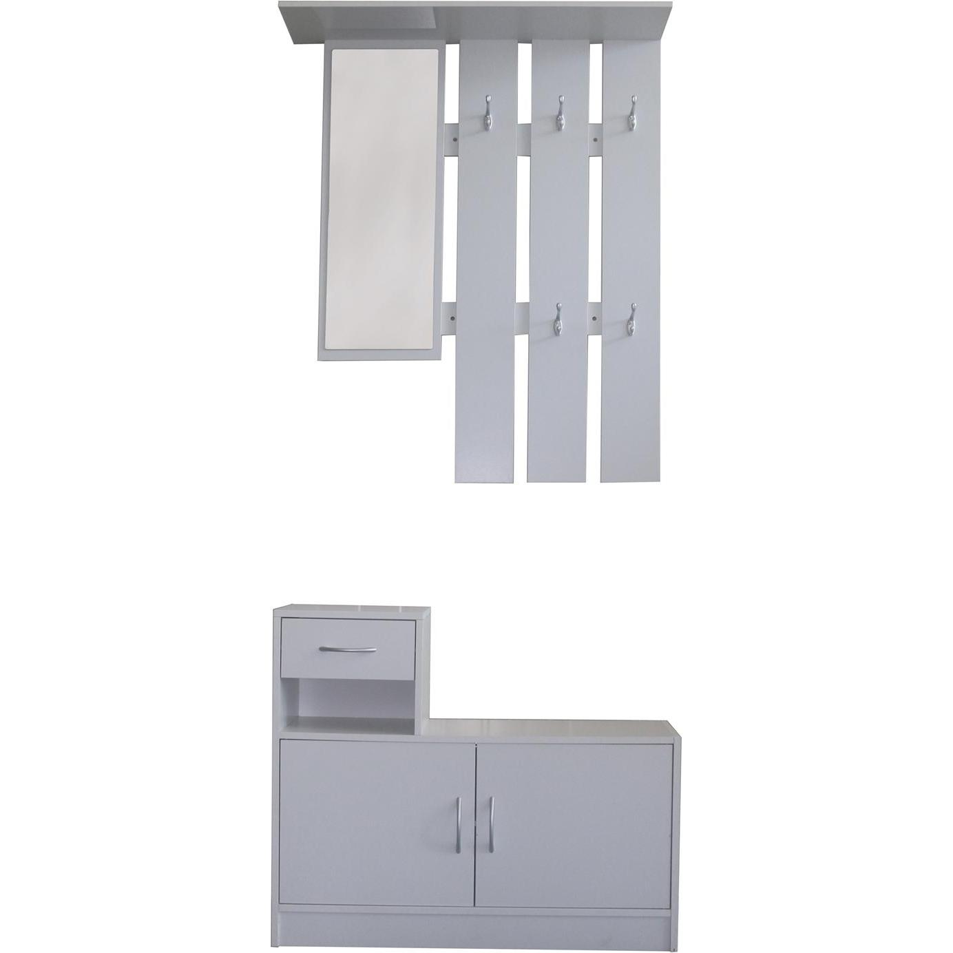 HTI-Living, Garderobe + Kleiderhaken, Garderobenpaneel mit Schuhschrank Thekla Weiss