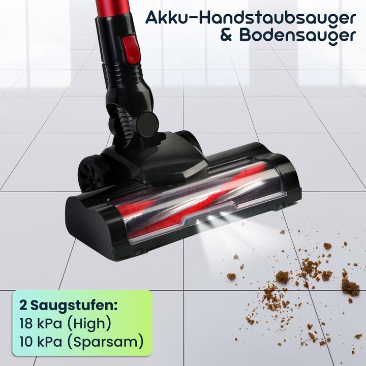 Produktbild Casativo 2in1-Akku-Zyklon-Staubsauger mit elektrischer Bodenbürste, 18 kPa, beutellos, 2 Modi