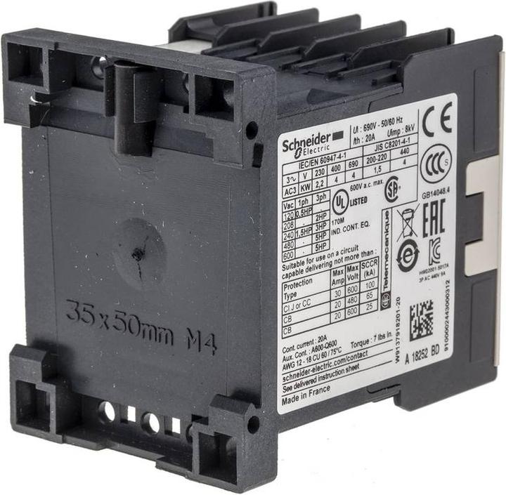 Produktbild Schneider Electric Leistungsschütz 24VDC 4kW 9A