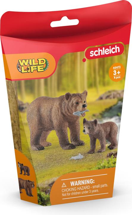 Actual product image Schleich Grizzly bear mother with cub