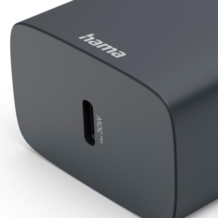 Produktbild Hama Schnellladegerät, USB-C, Power Delivery (PD), 30 W, Anthrazit (30 W, 1 Port)