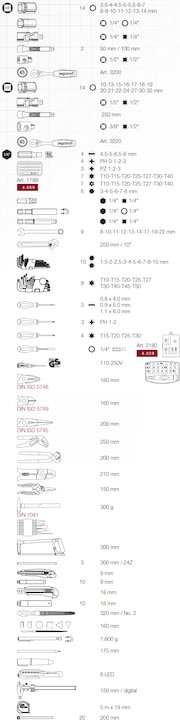 Actual product image Kraftwerk Professional aluminium tool case (263 pieces)