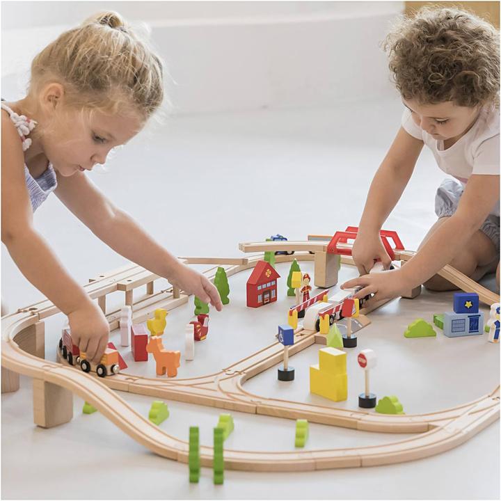 Produktbild Viga Toys Holzeisenbahn-Set