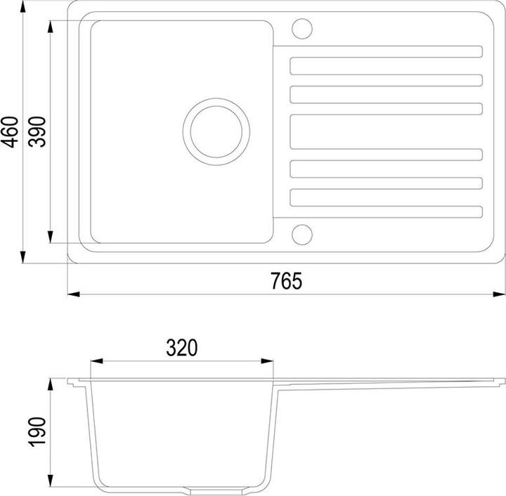 Produktbild Bergström Spülbecken (Einbauspüle, 46 cm, 76 cm)