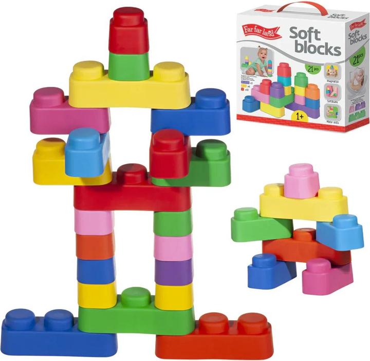 Immagine prodotto Montessori Impara e gioca, blocchi morbidi - 21 blocchi ® by Far far land