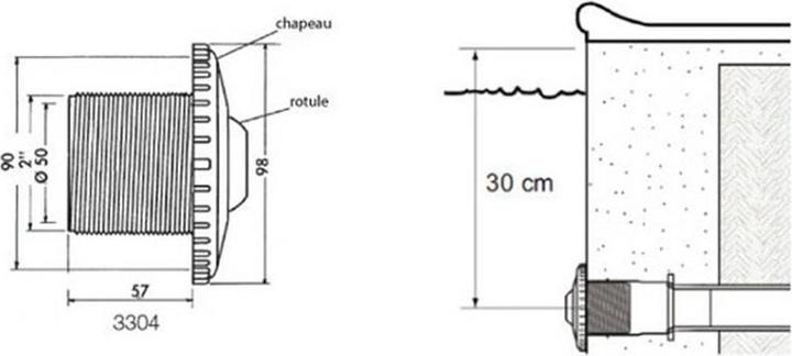 Image du produit Hayward Buse de refoulement Cofies pour piscine béton 3304