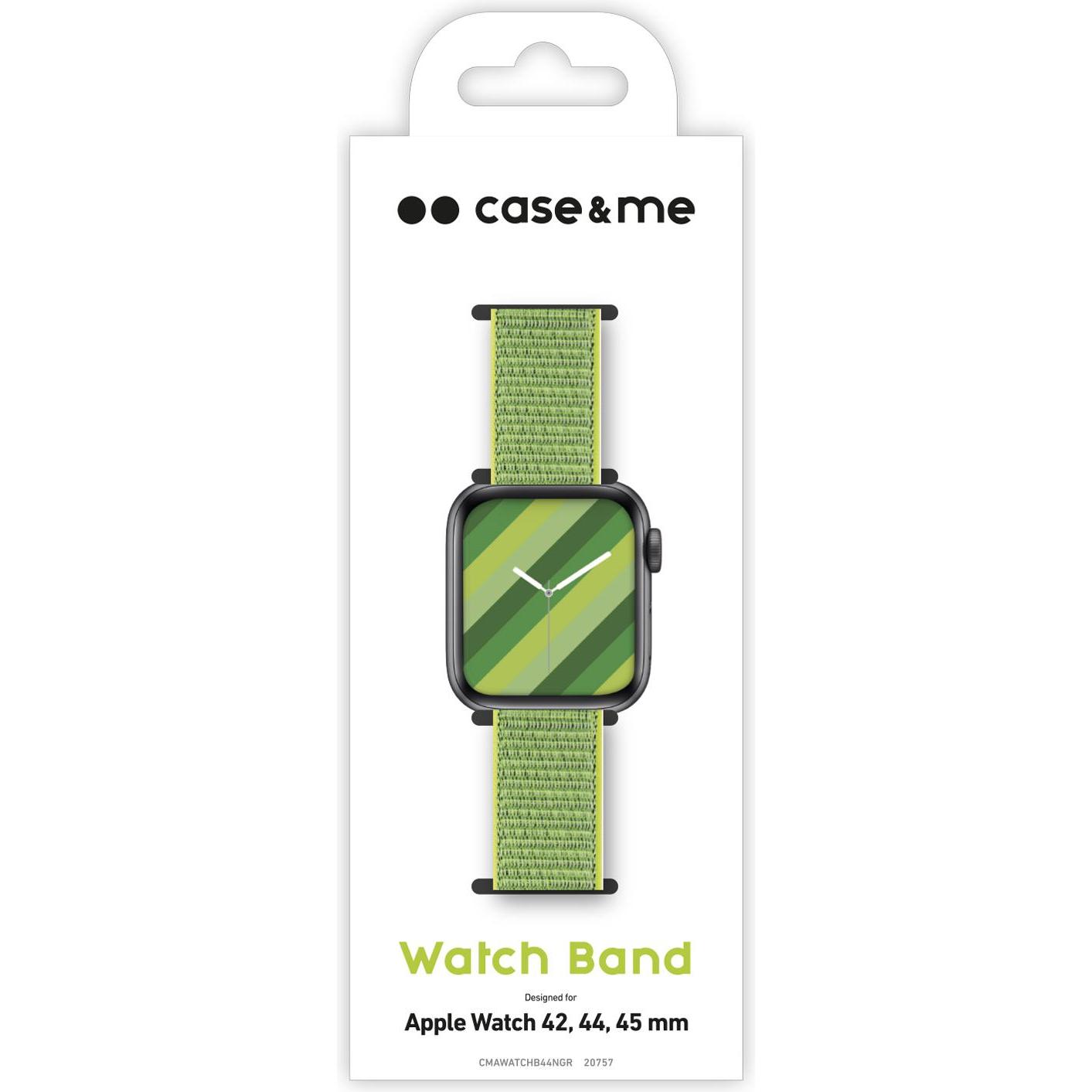 Thumbnail - Caseme Uhrenarmband für Apple Watch 42/44/45 mm mit Klettverschluss (42 mm, 44 mm, 45 mm, Metall, Nylon), Uhrenarmband, ...