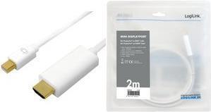 Image du produit LogiLink Mini DisplayPort — HDMI (Typ A) (2 m, DisplayPort, 1.4)