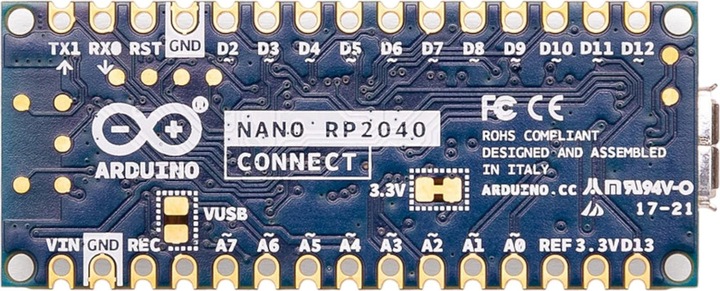 Actual product image Arduino Developer board Nano RP2040 Connect with pin headers