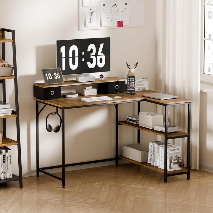 Produktbild Mondeer Scrivania Angolare a Forma di L (120 x 90 x 90 cm)