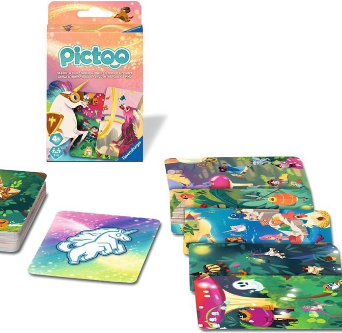 Productafbeelding Ravensburger 23480 - Pictoo Fantasy Kaartspel - Snel kaartzoekspel voor kinderen vanaf 4 jaar (Meertalig)