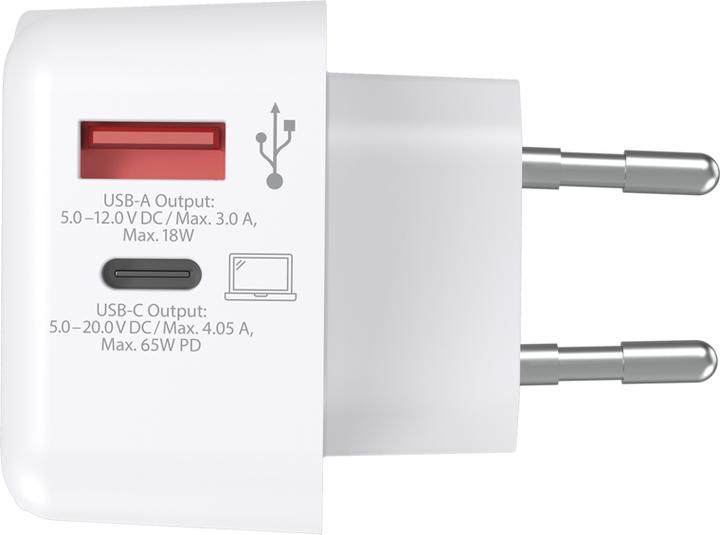 Produktbild Skross Euro USB Charger AC65PD + USB-C cable (65 W, 2 Ports)
