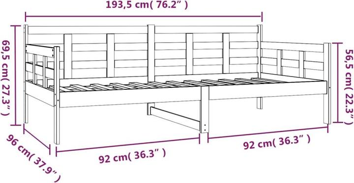 Produktbild vidaXL Nina (90 x 190 cm)