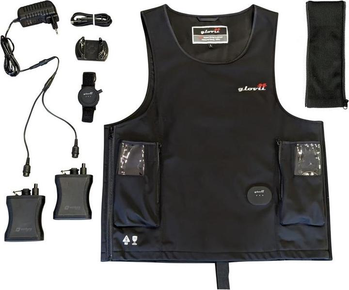 Glovii Waterproof heated diving waistcoat comes with two batteries and remote control (M)