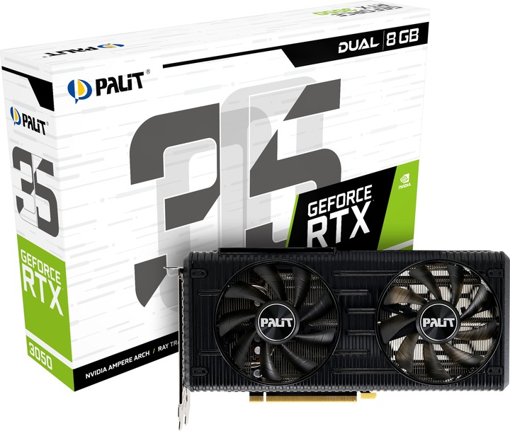 Actual product image Palit GeForce RTX 3050 Dual (8 GB)