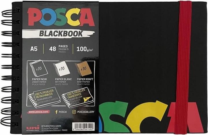 Image du produit Posca Sketchbook (A5, Blanc, Couverture souple)