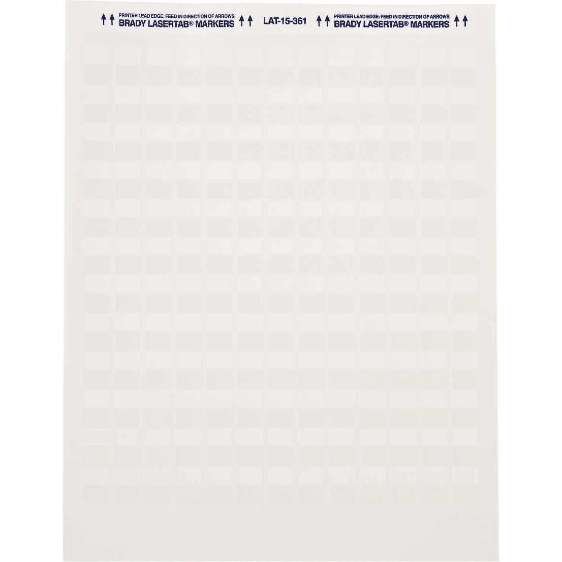 Brady, Etiketten, LAT-17-361-2.5, selbstlaminierendes Polyester, Weiss/Transparent, 25.40 x 8.64(25.40) mm, per