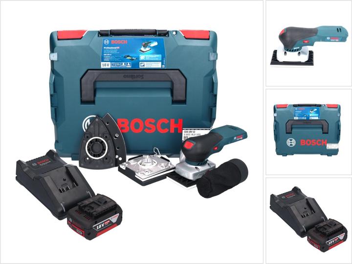 Produktbild Bosch Professional Bosch GSS 18V-13 Akku Schwingschleifer 18 V + 1x Akku 5,0 Ah + LadegerÃ¤t + L-BOXX (Schwingschleifer)