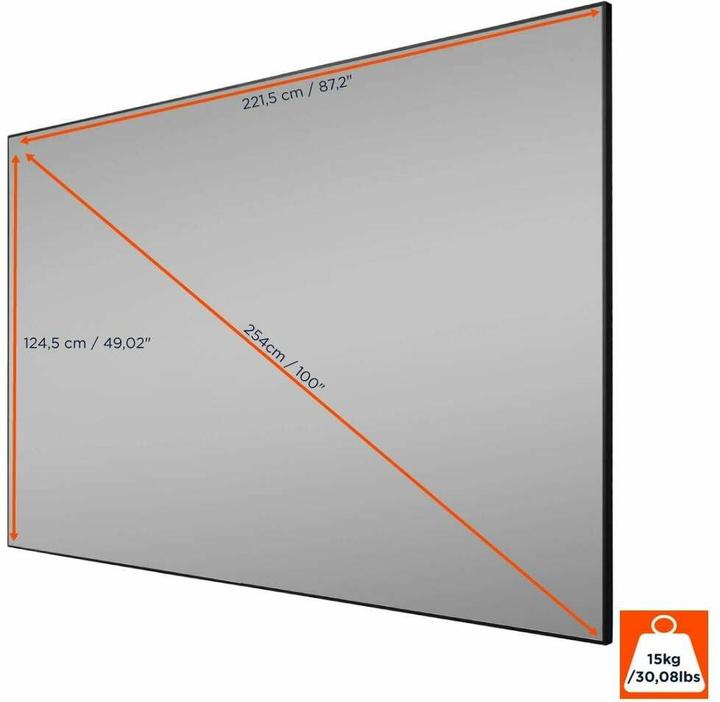 Produktbild Celexon HomeCinema UST Hochkontrast-Rahmenleinwand BrightOnyx, 1​00" (100", 16:9)