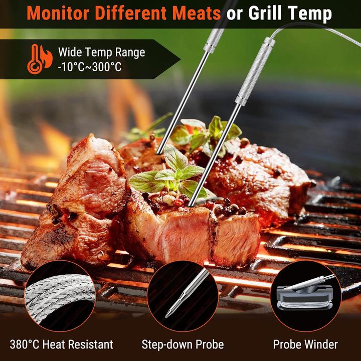 Actual product image ThermoPro App-unterstütztes TP25H2 Küchenthermometer mit 2 Sonden