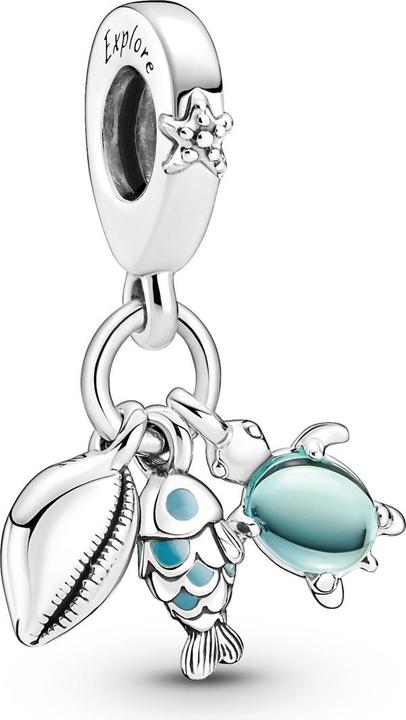 Pandora Fisch Meeresschidkröte Muschel (Silber 925, Emaille)