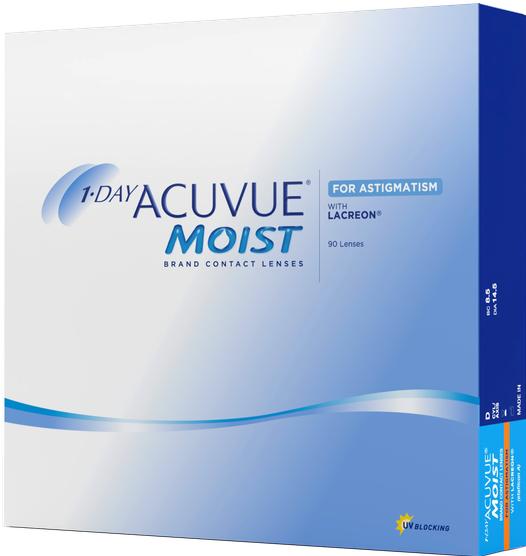 Actual product image Acuvue 1-Day Moist for Astigmatism (no correction, Daily lens, 90 Piece, Toric)