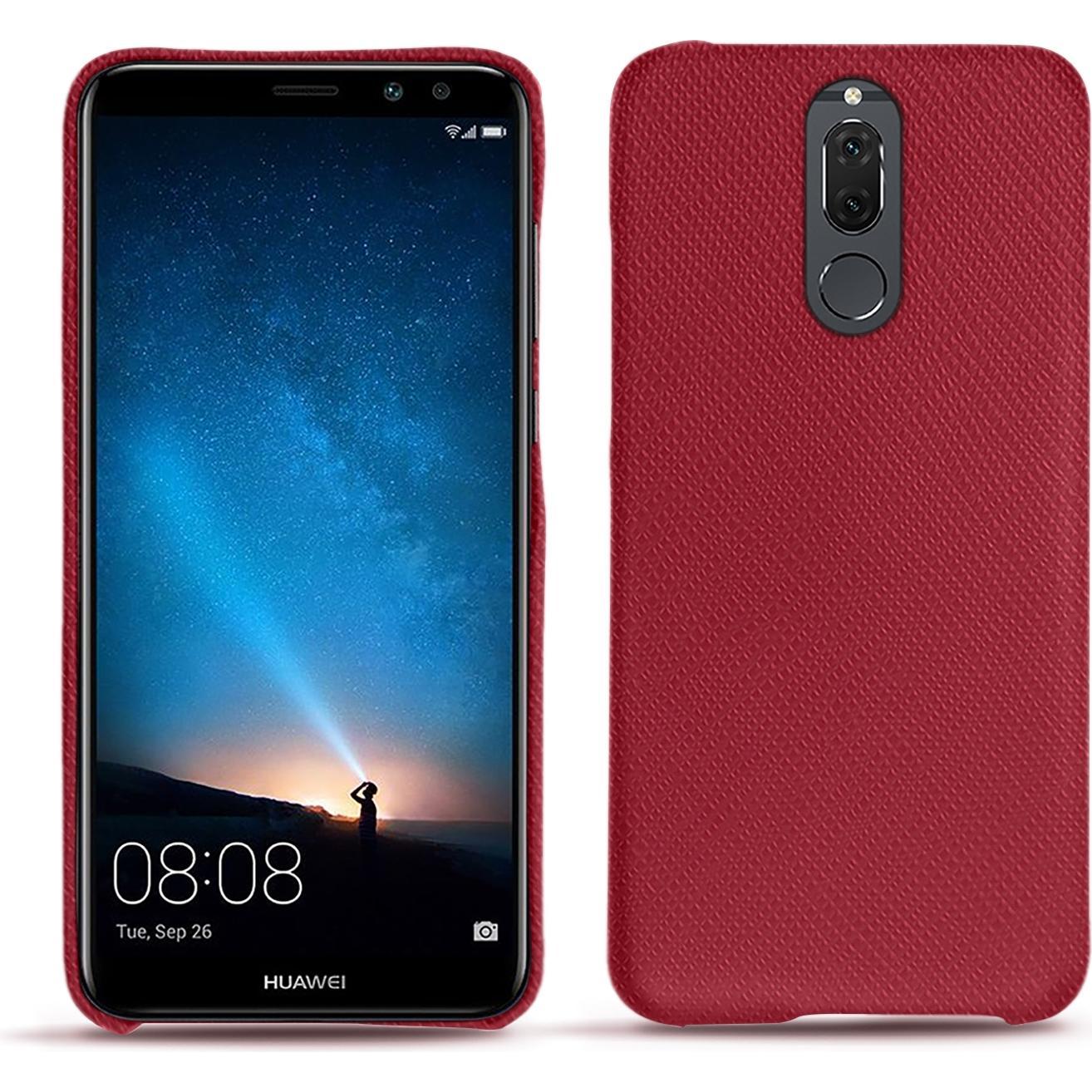 Noreve Lederschutzhülle (Huawei Mate 10 Lite), Smartphone Hülle, Rot