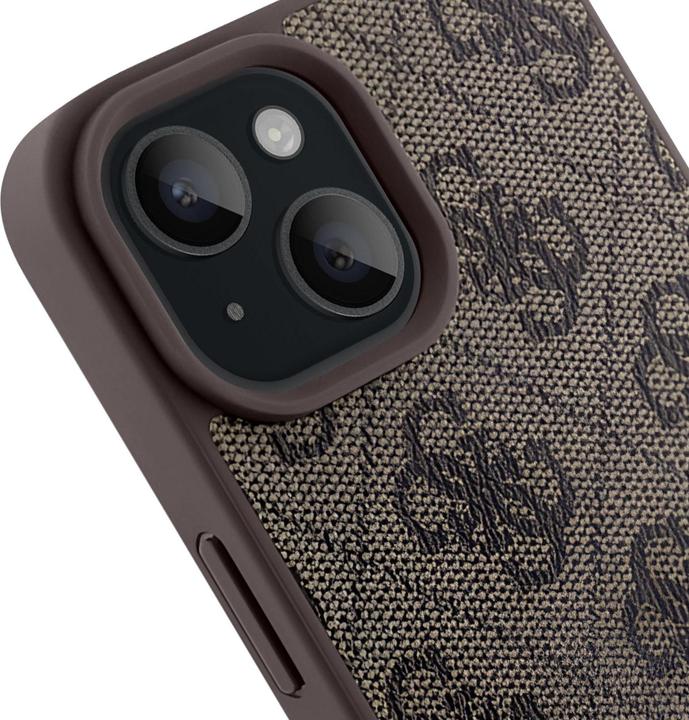 Immagine prodotto Guess PU Strass Triangle metalinis logotipo d??klas, gonne iPhone 15 Plus rudas (Apple iPhone 15 Plus)