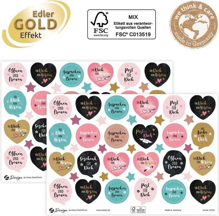 Actual product image Avery Deco stickers