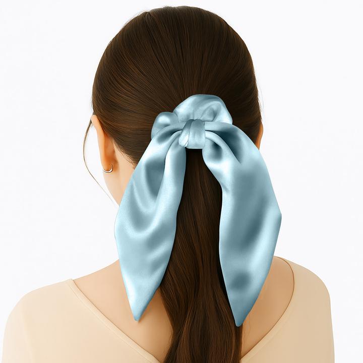 Immagine prodotto Avizar Scrunchie Satinstruktur Schmetterlingsform Mariposa (Elastico per capelli)
