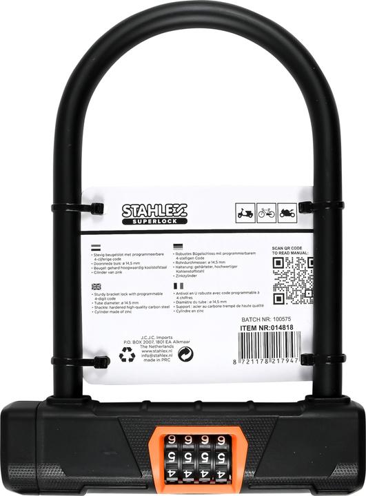 Image du produit Stahlex Antivol en u a combinaison 175 x 250 mm