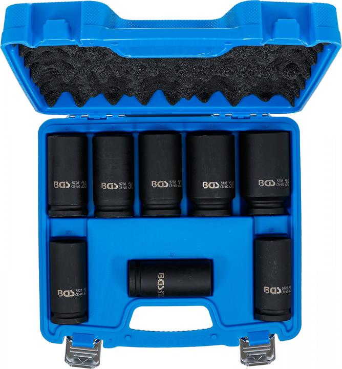 Produktbild BGS Kraft-Steckschlüssel-Einsatz-Satz (32 mm, 24 mm, 22 mm, 27 mm, 30 mm, 38 mm, 28 mm, 36 mm)