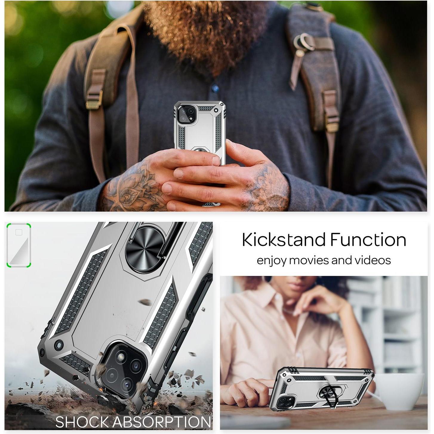 Thumbnail - Nalia Ring Handyhülle (Samsung Galaxy A22 5G), Smartphone Hülle, Silber