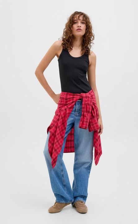 Actual product image JJXX Jxfrida Sl U-Neck Top Jrs Ln (XS)