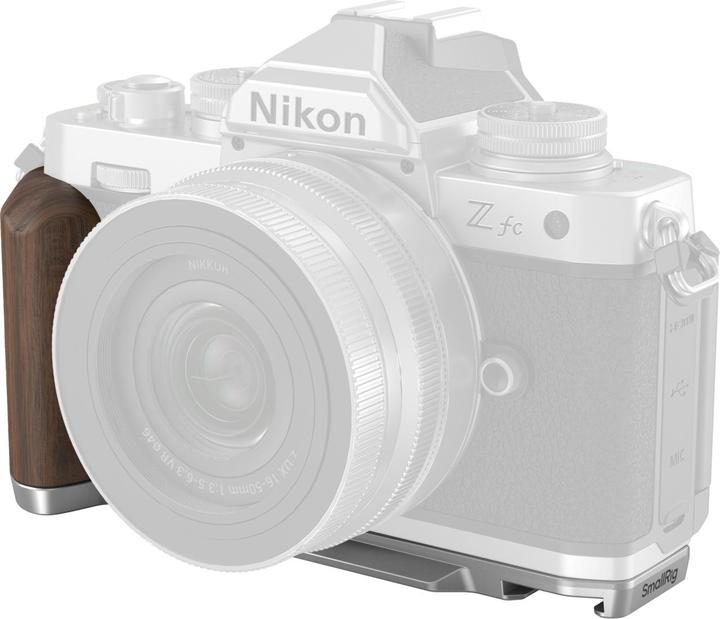 Actual product image SmallRig 4802 Wooden L Shape Grip for Nikon Z fc (Black) (Grip)