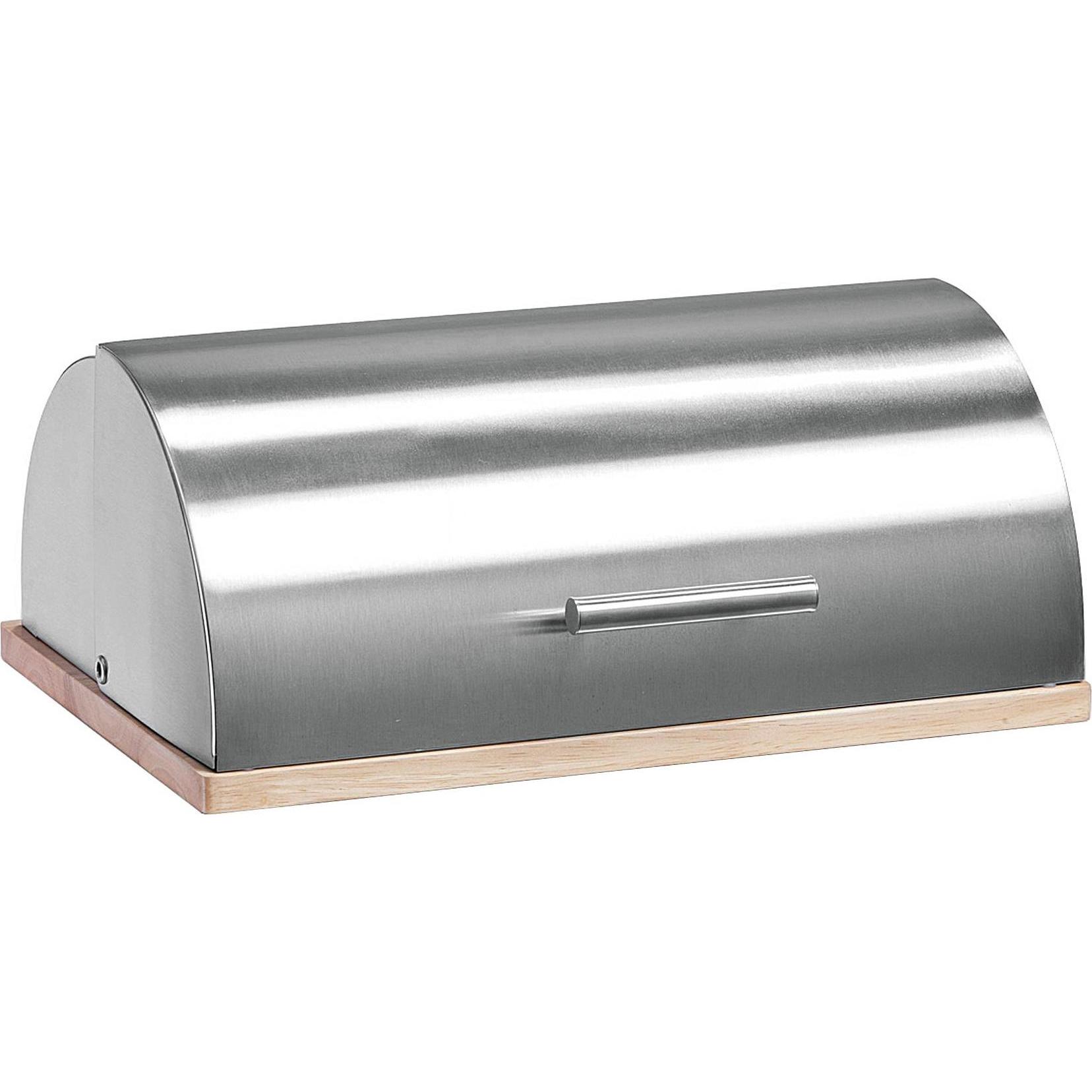 Zeller Present Brotkasten, Brotaufbewahrung, Braun, Silber
