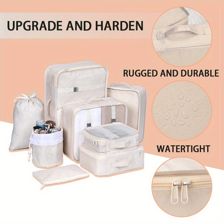 Actual product image Only-Bags.Store Travel organiser bag set, large capacity packing cubes with multifunctional make-up storage