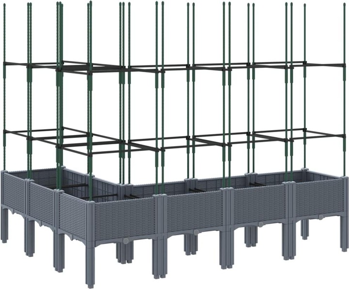 Actual product image VidaXL Planter with trellis PP