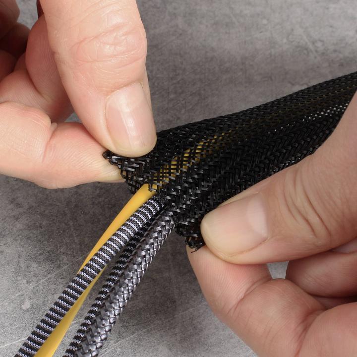 Produktbild Quadrios 23CA214 23CA214 Geflechtschlauch Schwarz Polyester 40 bis 80 mm Meterwa