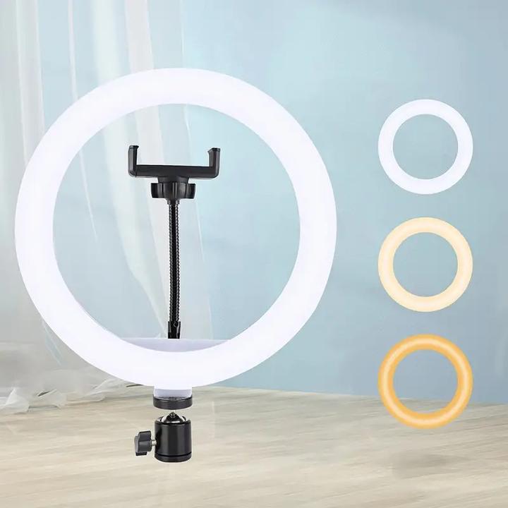 Actual product image Cbx 10" selfie LED ring light set with flexible tripod and 3 light modes (Ring light, Video light)