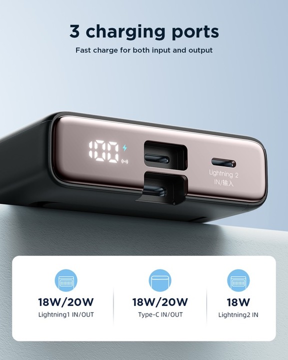 Actual product image Joyroom JR-PBM01 (10000 mAh, 20 W, 38.50 Wh)