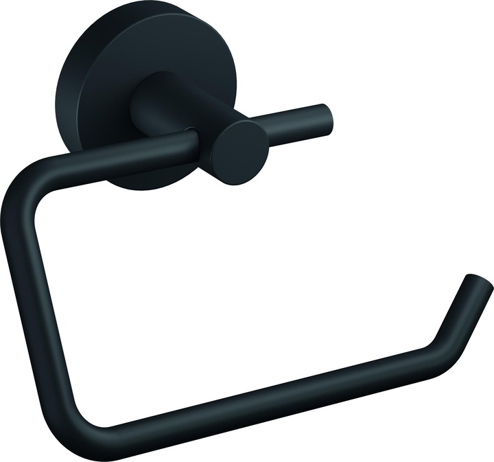 MOON BLACK Toilettenrollenhalter inkl. Klebelösung ohne Bohren