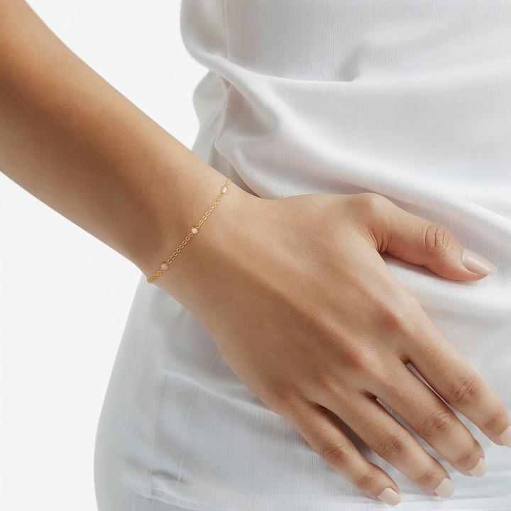 Produktbild Glanzstücke München Damen Armband - 37458 (20 cm, Sterling Silber mit Erdbeerquarz)