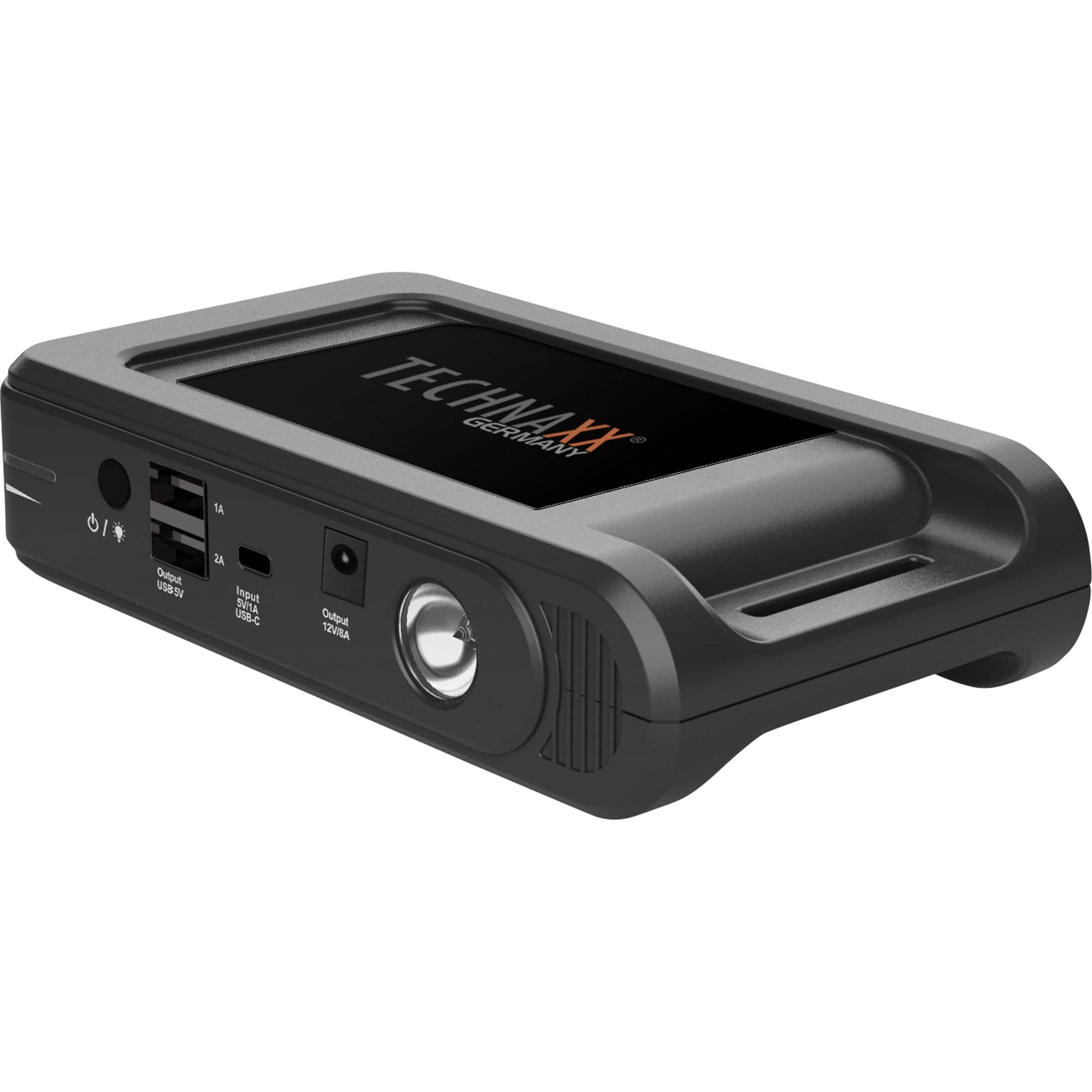 Thumbnail - Technaxx JUMP STARTER POWERBANK TX-218 (12000 mAh, 100 W, 39.60 Wh), Powerbank, Schwarz