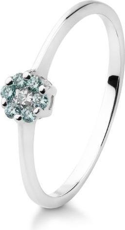 Produktbild Breuning RING - BRILLANT ICE BLUE/Brill. 0,15 Ct. H/si (50, 585/14 K Gold)